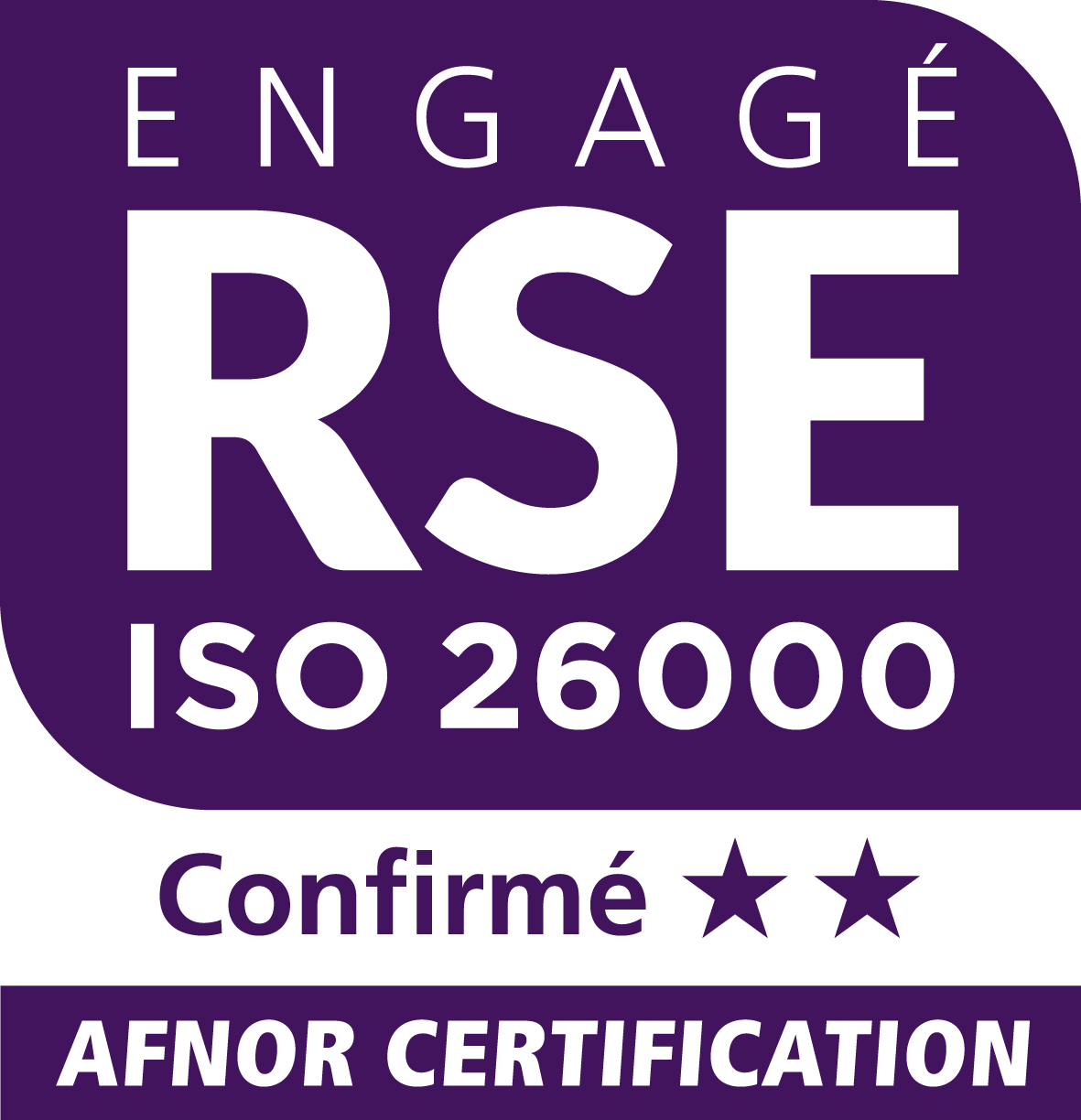 Engagé RSE ISO 26000 Confirmé AFNOR Certification